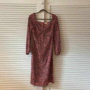 Re:named pink cheetah dress